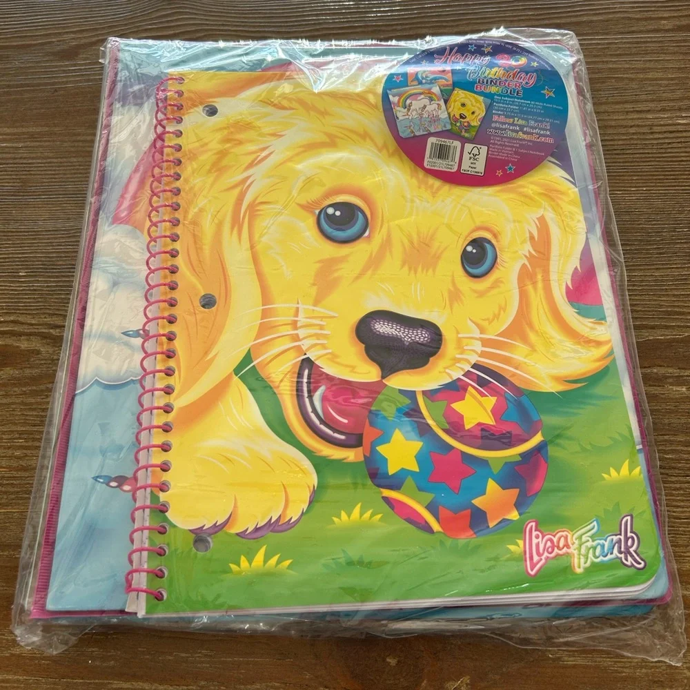 Lisa Frank notebook and binder set